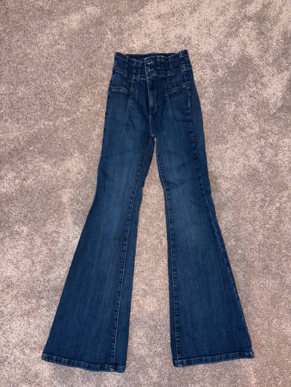 Free People Dark Blue High-Rise Flared Women’s Jeans size 25